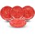 Ariya 11-Inch Melamine Dinner Plate Pack of 4 (Scarlet Gold Marble) | Full Serving Plates for Lunch, Dinner, Snacks | Unbreakable, BPA-Free, Microwave & Dishwasher Safe Tableware for Home & Kitchen