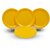 Ariya 11 Inches Melamine Dinner Plate Set of 4 (Yellow Charm) Microwave & Dishwasher Safe Dinnerware, Full Serving Plate Set for Snacks, Breakfast, Lunch, Dinner, Break Resistant, All Occasions
