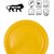 Ariya 11 Inches Melamine Dinner Plate Set of 4 (Yellow Charm) Microwave & Dishwasher Safe Dinnerware, Full Serving Plate Set for Snacks, Breakfast, Lunch, Dinner, Break Resistant, All Occasions