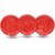 Ariya 11-Inch Melamine Dinner Plate Pack of 3 (Red Luxe Marble) | Full Serving Plates for Lunch, Dinner, Snacks | Unbreakable, BPA-Free, Microwave & Dishwasher Safe Tableware for Home & Kitchen