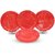 Ariya 11-Inch Melamine Dinner Plate Pack of 4 (Red Luxe Marble) | Full Serving Plates for Lunch, Dinner, Snacks | Unbreakable, BPA-Free, Microwave & Dishwasher Safe Tableware for Home & Kitchen
