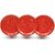 Ariya 11-Inch Melamine Dinner Plate Pack of 3 (Red Crackle) | Full Serving Plates for Lunch, Dinner, Snacks | Unbreakable, BPA-Free, Microwave & Dishwasher Safe Tableware for Home & Kitchen