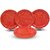 Ariya 11-Inch Melamine Dinner Plate Pack of 4 (Red Crackle) | Full Serving Plates for Lunch, Dinner, Snacks | Unbreakable, BPA-Free, Microwave & Dishwasher Safe Tableware for Home & Kitchen
