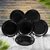Ariya 8- Inches Half Patti Quarter Dinner Plates Set of 6 Black Plate for Breakfast, Lunch, Snacks Dishwasher & Microwave Safe Plate for Gift Items & Daily Use Lightweight for All Occasions
