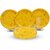 Ariya 11-Inch Melamine Dinner Plate Pack of 4 (Yellow Marble Gold) | Full Serving Plates for Lunch, Dinner, Snacks | Unbreakable, BPA-Free, Microwave & Dishwasher Safe Tableware for Home & Kitchen