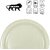 Ariya 11 Inches Melamine Dinner Plate Set of 4 (Eternal Ivory) Microwave & Dishwasher Safe Dinnerware, Full Serving Plate Set for Snacks, Breakfast, Lunch, Dinner, Break Resistant, All Occasions