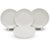 Ariya 10.5 Inches Melamine Dinner Plate Set of 4 (Milky Mist) Microwave & Dishwasher Safe Dinnerware, Round Full Serving Plate Set for Breakfast, Lunch, Dinner, Snacks, Break Resistant, All Occasions