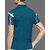 AUSK Mens Casual Striped Cotton Blend Beige & Teal Blue Summer wear Co-ords set of T-Shirt & Trakpant