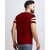 AUSK Mens Casual Checkered Cotton Blend Black & Maroon Summer wear Co-ords set of T-Shirt & Trakpant
