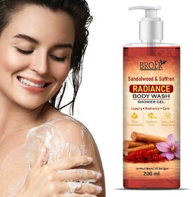 Broer Radiance Body Wash with Sandalwood & Saffron for Smooth Skin (200 ml)