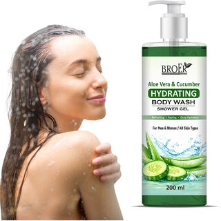 Broer Aloe Vera  Cucumber Hydrating Body Wash for Fresh Soft Skin Care (200 ml)