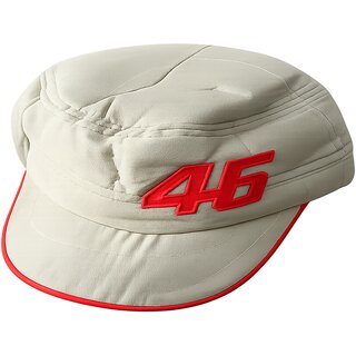 Stylish Beige Cap with Red Embroidered Number '46' - Perfect for Casual Wear