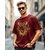 AUSK Mens Casual Printed Cotton Blend Maroon & Black Summer wear Co-ords set of T-Shirt & Trakpant