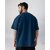 AUSK Mens Casual Printed Cotton Blend Teal Blue & Black Summer wear Co-ords set of T-Shirt & Trakpant