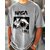 AUSK Mens Casual Printed Cotton Blend Grey & Beige Summer wear Co-ords set of T-Shirt & Trakpant