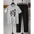 AUSK Mens Casual Printed Cotton Blend Grey & Black Summer wear Co-ords set of T-Shirt & Trakpant