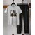 AUSK Mens Casual Printed Cotton Blend Grey & Black Summer wear Co-ords set of T-Shirt & Trakpant