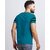 AUSK Mens Casual Striped Cotton Blend Black & Teal Blue Summer wear Co-ords set of T-Shirt & Trakpant
