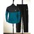 AUSK Mens Casual Striped Cotton Blend Beige & Teal Blue Summer wear Co-ords set of T-Shirt & Trakpant