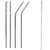 Stainless Steel Drinking Straws, 21.6 cm Long, 6 mm Radius, Set of 4 with Cleaning Brush, Dishwasher Safe