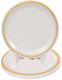 Aurka Dcor 11 Inch Royal Double Stripe Melamine Dinner Plate Set of 2