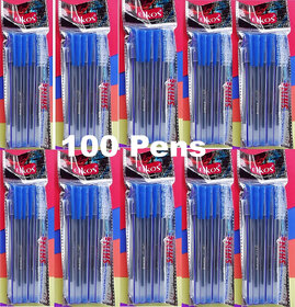 Elkos 100 Shine DF BALL PEN  Blue ball pen  Ball Pen (Pack of 100, Ink Color - Blue)