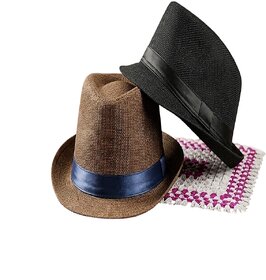 Elegant Unisex Fedoras - Classic Black  Brown Stylish Hats