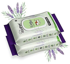 Wipe ME 100% Biodegradable 96 Count (Pack of 2) Wet Wipes for Dogs Cats & All Pets | Lavender Essential Vitamin E & Olive Oil | Anti-Bacterial | Cleansing Deodorising & Grooming Wipes
