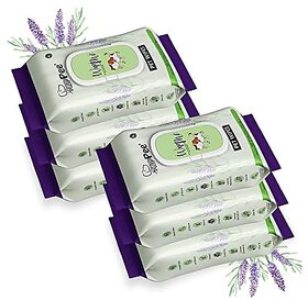 Wipe ME 100% Biodegradable 288 Count (Pack of 6) Wet Wipes for Dogs Cats & All Pets | Lavender Essential Vitamin E & Olive Oil | Anti-Bacterial | Cleansing Deodorising & Grooming Wipes