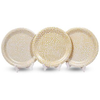 Aurka Dcor 11 Inch giraffe pattern Melamine Dinner Plate Set of 3