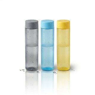 round set of 3 - grey blue yellow