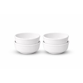 Aurka Decor 4.5 Inch White Melamine Bowl Set of 4