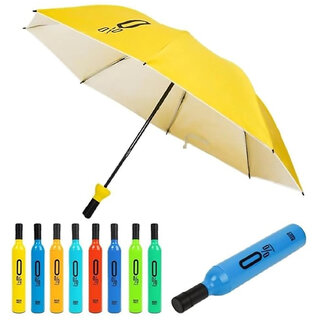 Bottle Umbrella -a / Waterproof & UV Protection Mini Bottle & Folding Umbrella Umbrella (Multicolor)