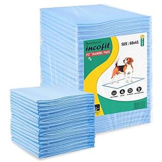 Incofit Pet Training Pads 60 X 45 cm 20 Counts with Leak-Proof Quick-Dry Design 5 Layered Leak Proof Potty  Peeing Toilet Trainer Non Slippery