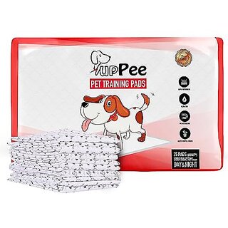 Pet Training Pads For Dogs Cats PuppiesPets Super Absorbent Urine Mats  PoopPee Trainer  Potty Pads Pet  Puppy Peeing Toilet Trainer  100 Water ProofNon Slippery- 60X45CM ( Medium ) - 25 COUNT