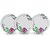 Aurka Dcor 11 Inch Floral Grace Melamine Dinner Plate Set of 3