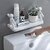 PASSION Wall Mounted Plastic Bathroom Shelf/Wall Shelf/Wall Mounted Shelf/Self Adhesive Shelf with 2 Self Adhesive Stickers (White)