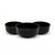 Aurka Decor 4.5 Inch Black Melamine Bowl Set of 3