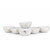 Aurka Decor 4.5 Inch White & Gold Melamine Bowl Set of 6