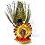 Guruvayoor Lord Unnikannan(Krishna) with Peacock Feather(Mayilpeeli) - Perfect for Pooja Room, Living Room, Devotional Spaces  Car Dcor