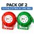 Pack of 2 Portable Extension Cord Reels  10 Meter (32ft) Retractable Cable with Multi-Purpose Sockets, Resettable Fuse Switch, and Built-In Carry Handle (Red & Green)