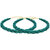 Hydro Crystal Beads Chain , Emerald Green and Dark Green , 2 Qty Combo Pack