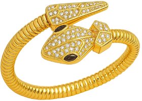 KIMTI 18k Gold Plated Women Bracelet (Crystal Snake Wrap Bracelet, 1)