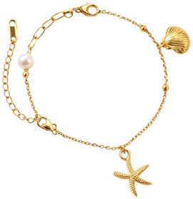 18k Gold Plated Women Bracelet (Ocean Star Charm Bracelet, 1)