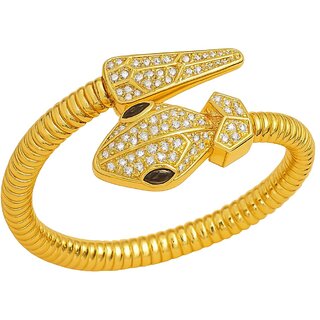 KIMTI 18k Gold Plated Women Bracelet (Crystal Snake Wrap Bracelet, 1)