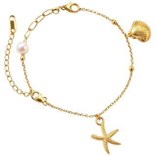 18k Gold Plated Women Bracelet (Ocean Star Charm Bracelet, 1)