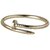 KIMTI 18k Gold Plated Women Bracelet (Nail Design Open Bangle, 1)