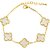 KIMTI 18k Gold Plated Clover Bracelet (White)
