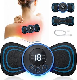 Portable Neck Massager with EMS Technology 8 Modes, 19 Strength Levels, Wireless & Rechargeable