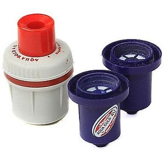 Tap Filter With Extra Candle - 1 Filter + 2 Cartridges, Alkaline, White